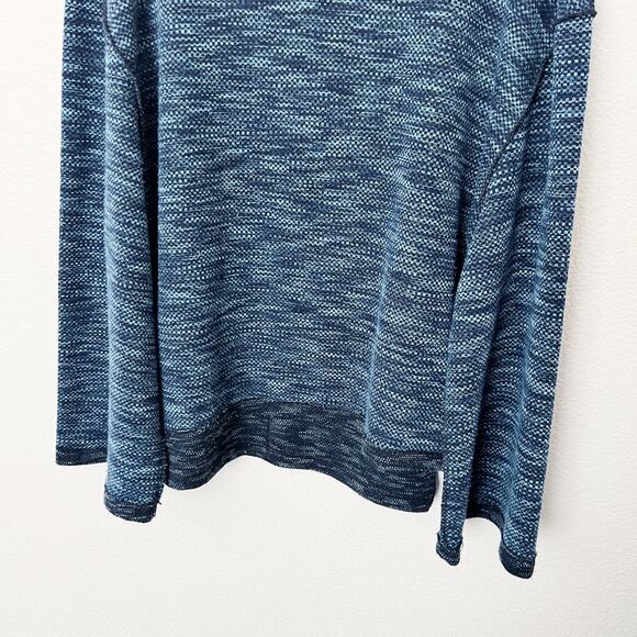 [Free People] Blue Sunny Days Turtleneck Knit Oversized Sweater Size Medium M - Picture 10 of 13